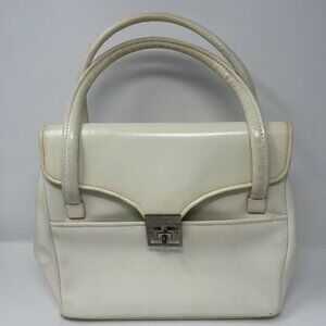Vintage Sherri Handbag‎ White Leather Purse Handbag Retro 1970’s Made In Mexico